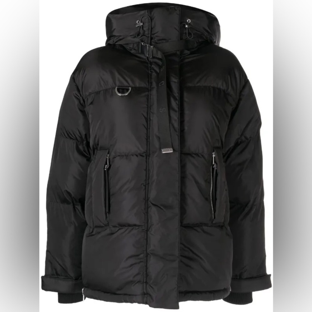 Shoreditch Ski Club: Willow High-Neck Puffer Ski Jacket, in Black